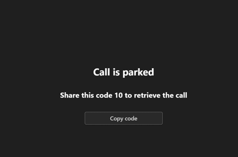 Microsoft Teams -= placing a call on hold