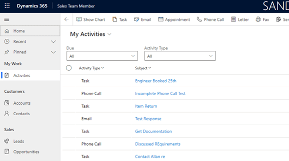 Sales Team Manager Dynamics 365 CRM