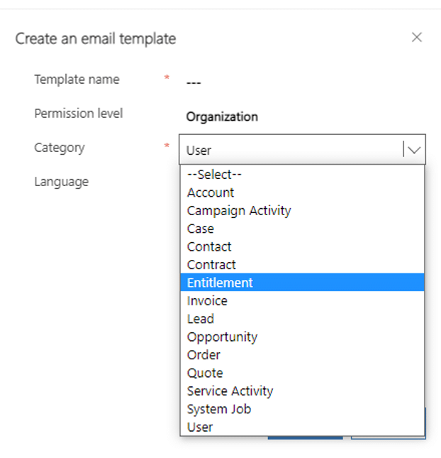 Create an email template in CRM