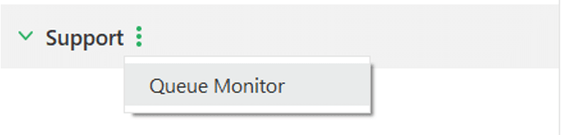 Queue monitor in ZAC