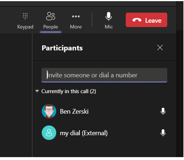 Add people to call in Microsoft Teams Phone