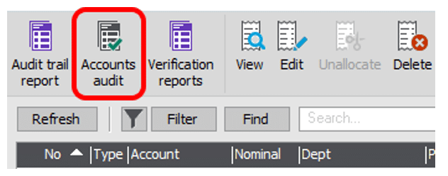 Accounts Audit in Sage 50