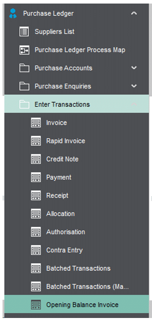 Opening Balance Invoice in Sage 200